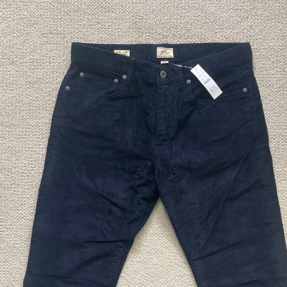 J. Crew Men's Dark Blue Corduroy Pants